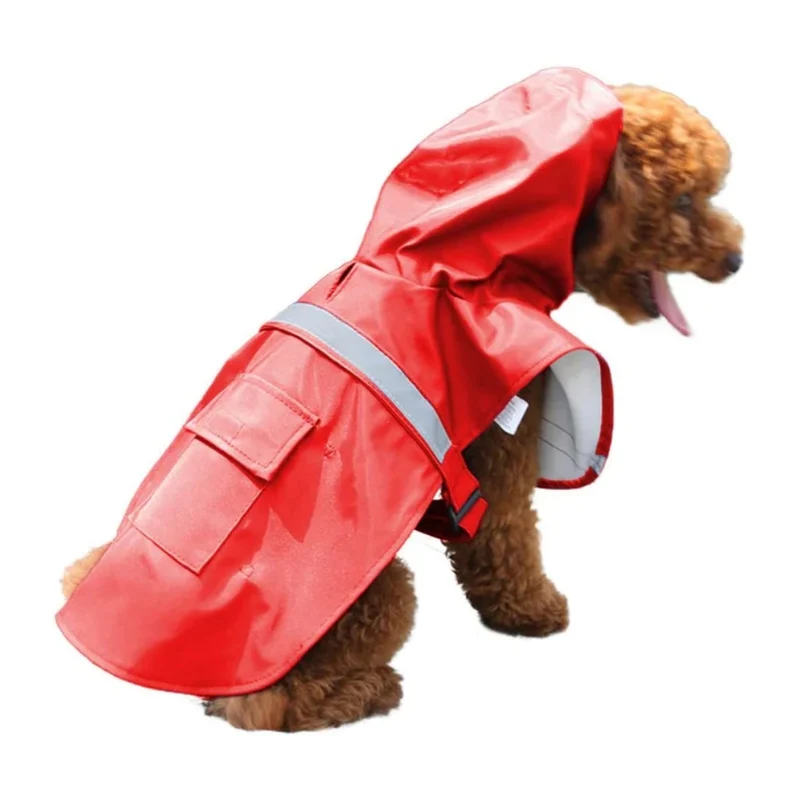 La Gotera Capa de Lluvia para Mascota, Color Rojo