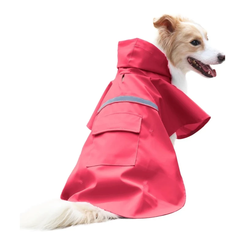La Gotera Capa de Lluvia para Mascota, Color Rojo