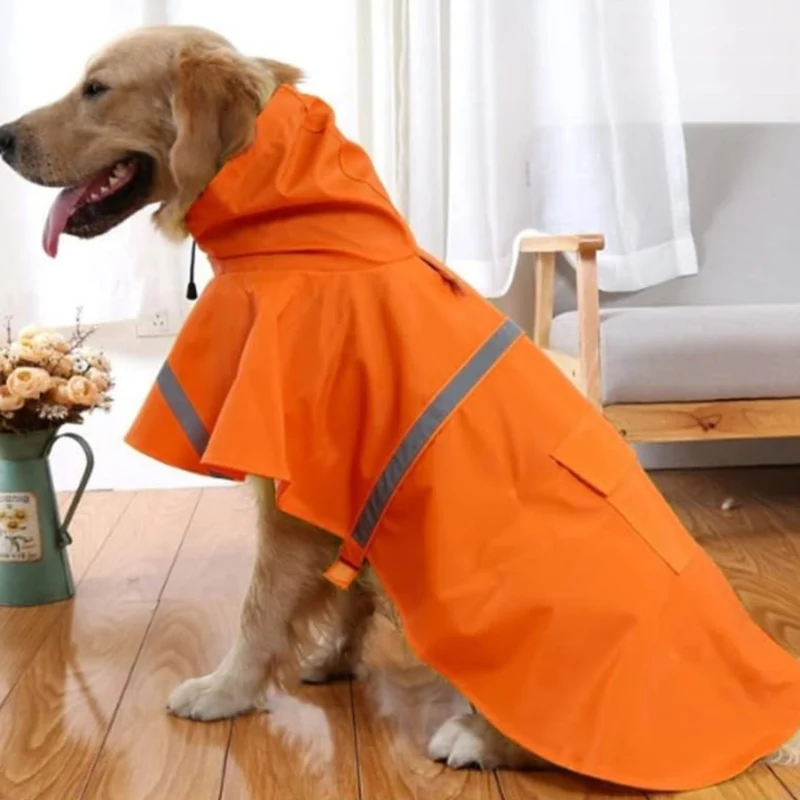 La Gotera Capa de Lluvia para Mascota, Color Naranja