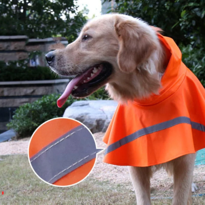 La Gotera Capa de Lluvia para Mascota, Color Naranja
