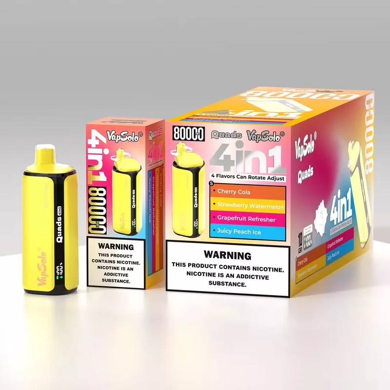 VAPSOLO QUADS 80k 4en1 | 4 sabores