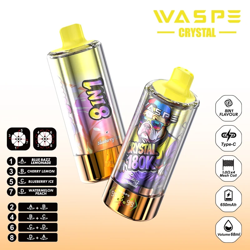 WASPE CRYSTAL 180K Puffs 8en1