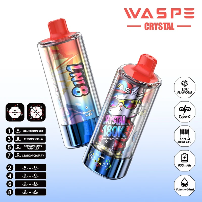 WASPE CRYSTAL 180K Puffs 8en1