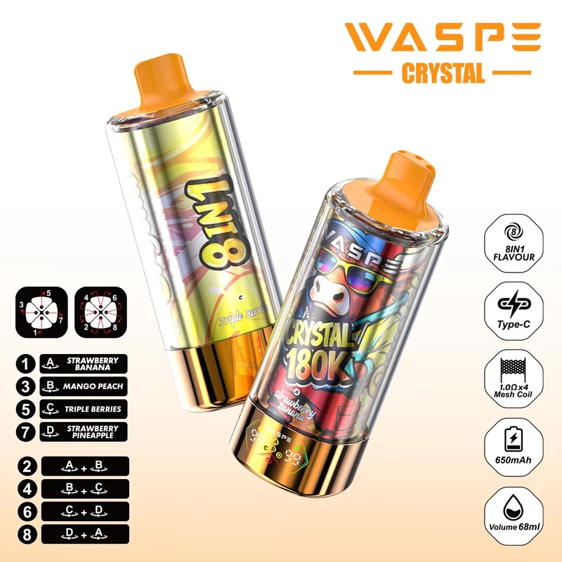 WASPE CRYSTAL 180K Puffs 8en1