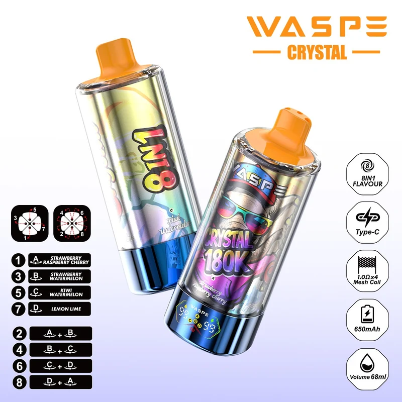 WASPE CRYSTAL 180K Puffs 8en1