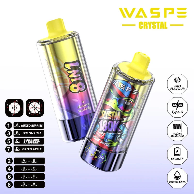 WASPE CRYSTAL 180K Puffs 8en1