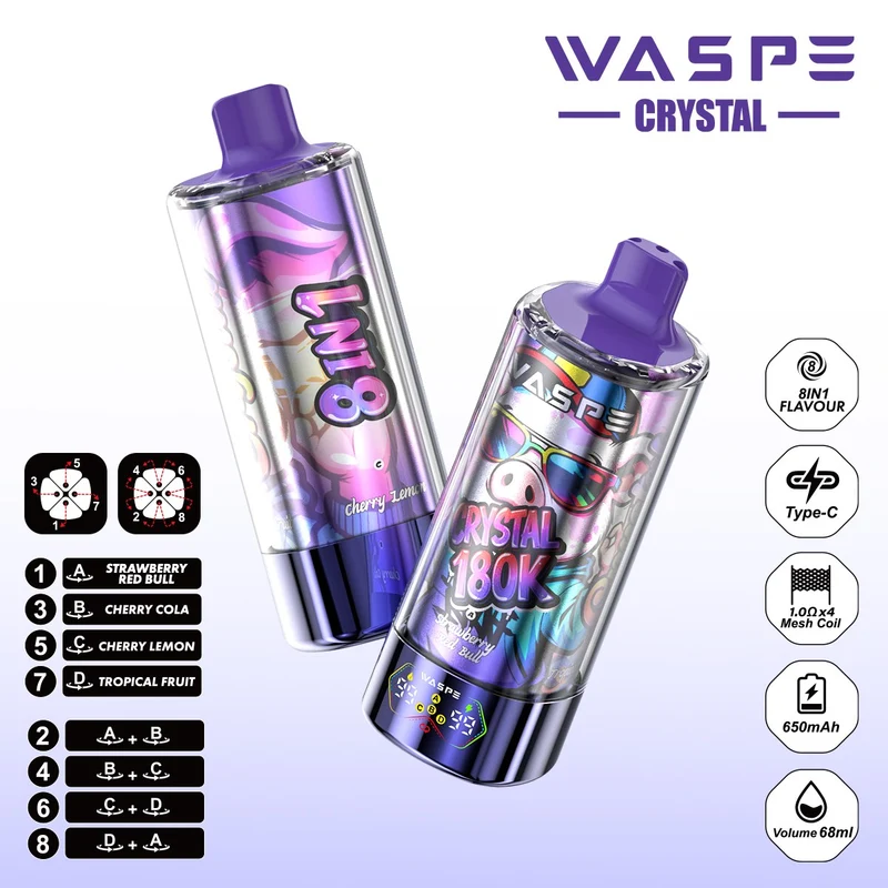 WASPE CRYSTAL 180K Puffs 8en1