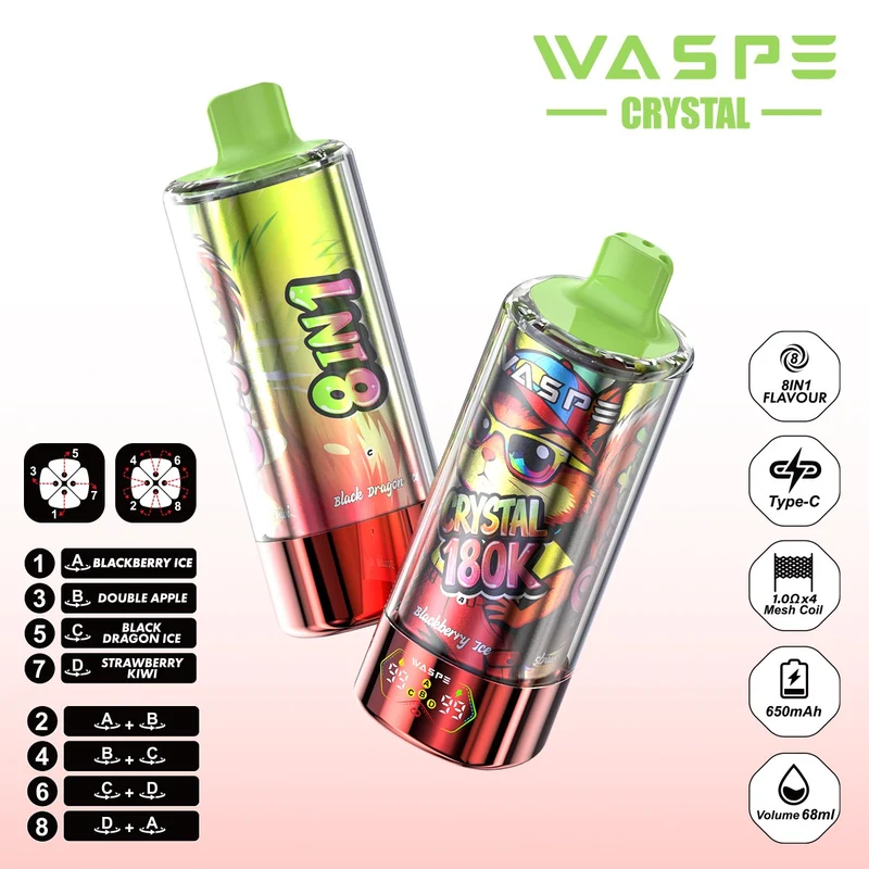 WASPE CRYSTAL 180K Puffs 8en1