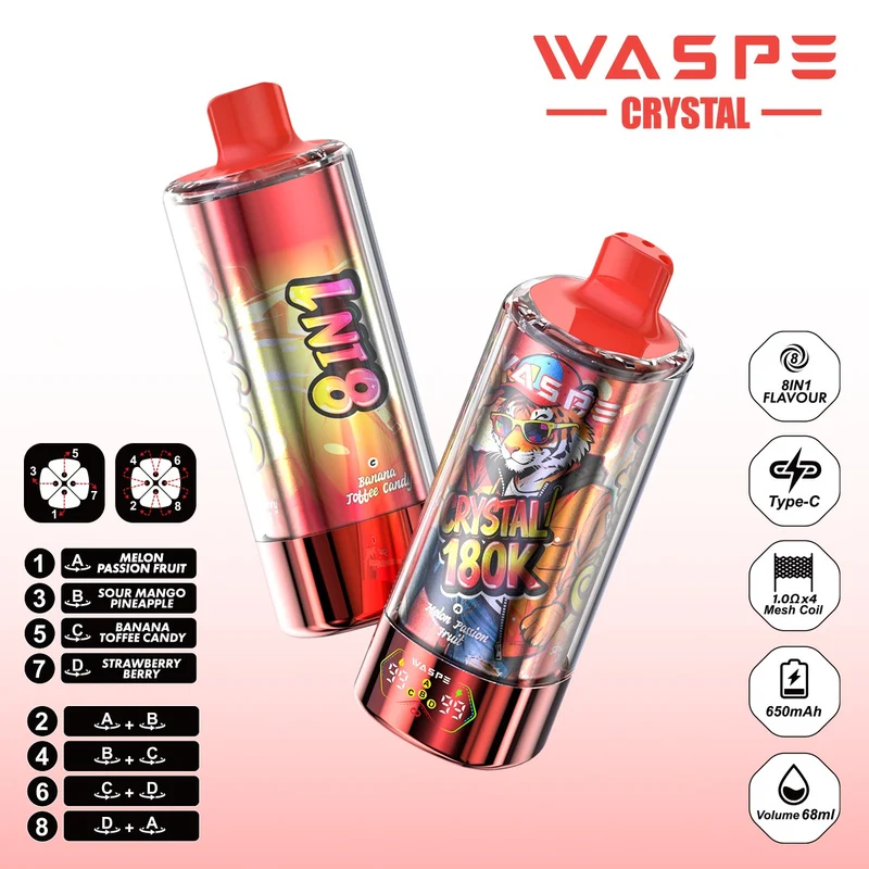 WASPE CRYSTAL 180K Puffs 8en1
