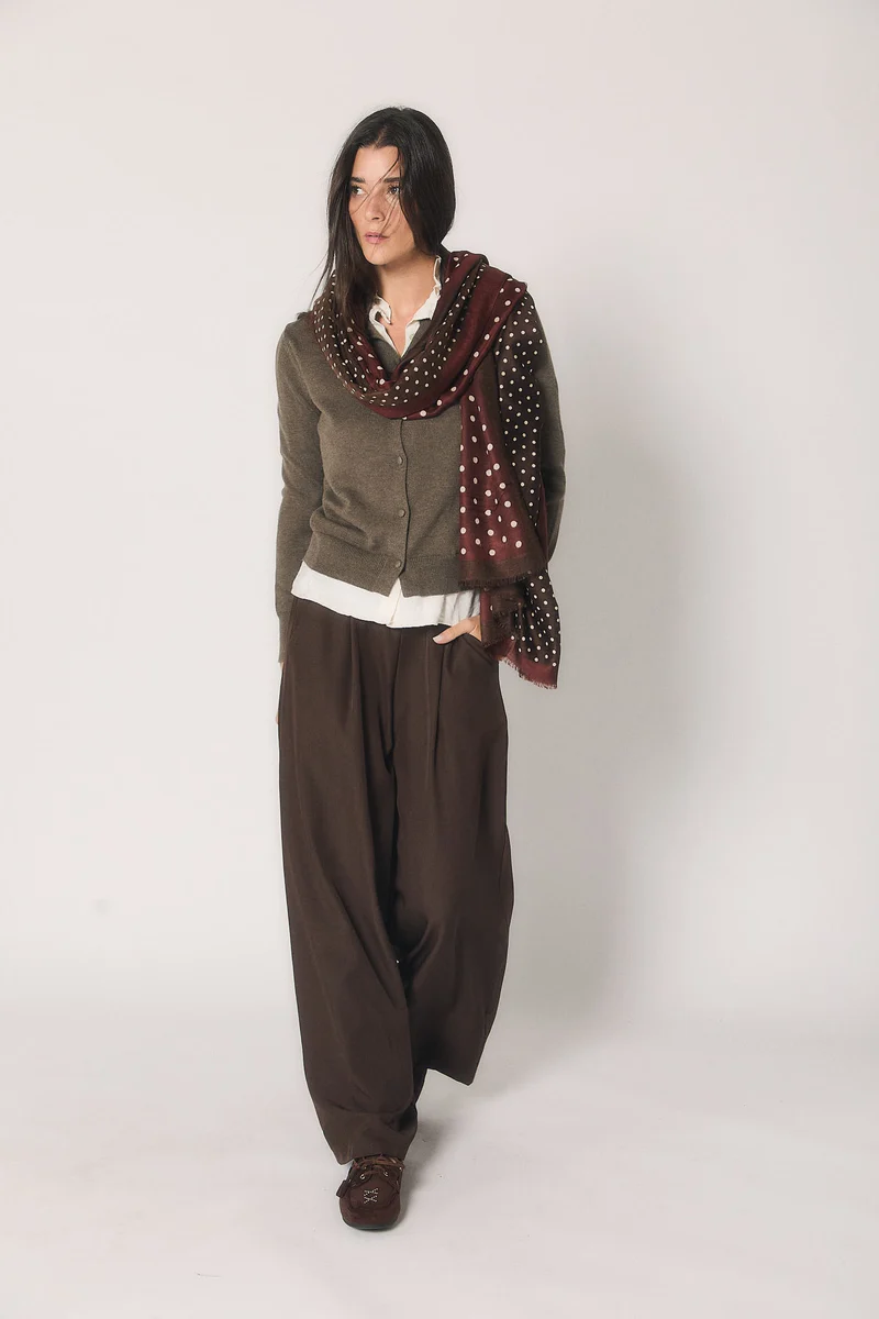 Foulard lunares granate