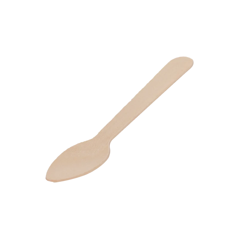Cucharita Postre Madera 11 cm Enfundada (2000 unid/caja) (exclusivo online)
