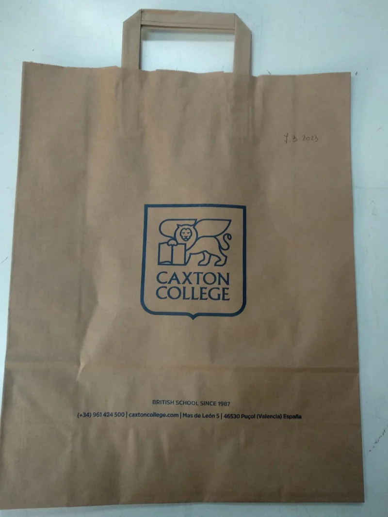 Bolsa Kraft Asa Plana XL (32x12x40cm) (personalizada a 1 tinta- a 2 caras)- 1500 unidades