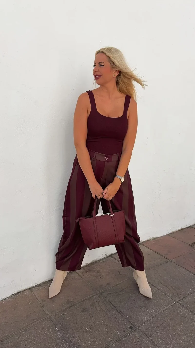 Pantalón Barrel Rayas
