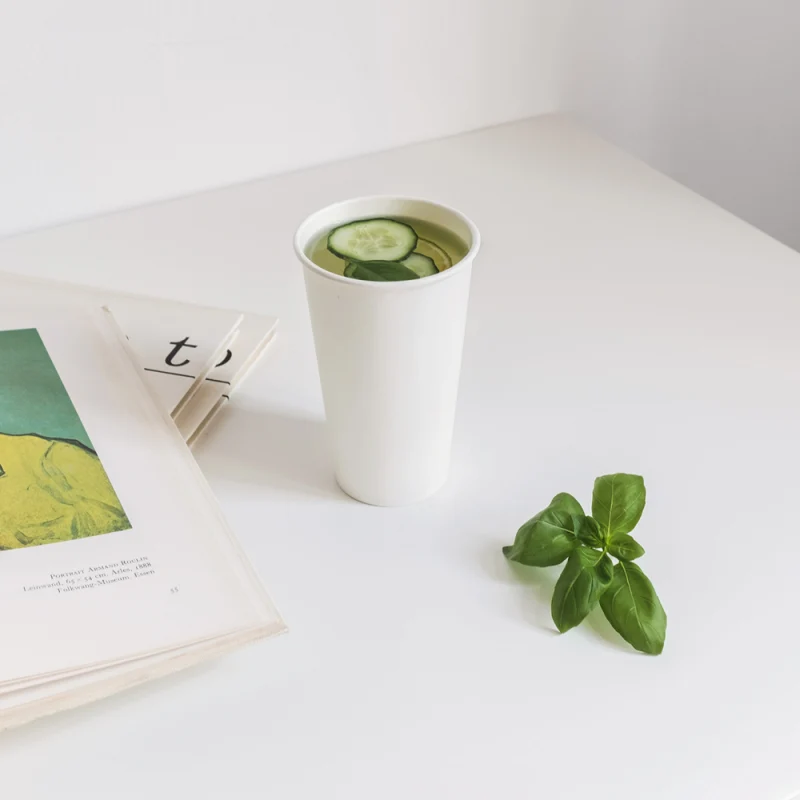 Vasos Blancos Compostables 480ml (16oz)