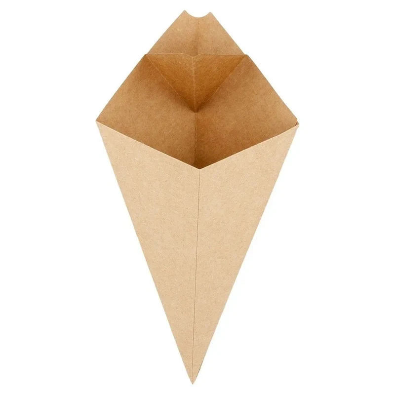 Cono Kraft con espacio para Salsa 16,5x19,5cm