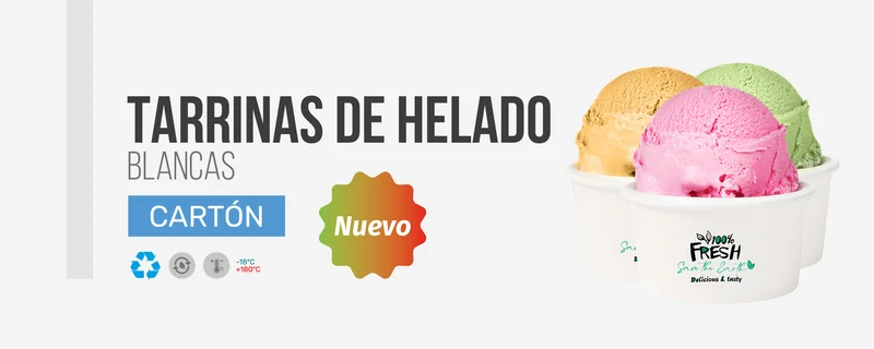 Tarrina Helado Blanca 240ml (8oz) (1000 unid/caja) (exclusivo online)