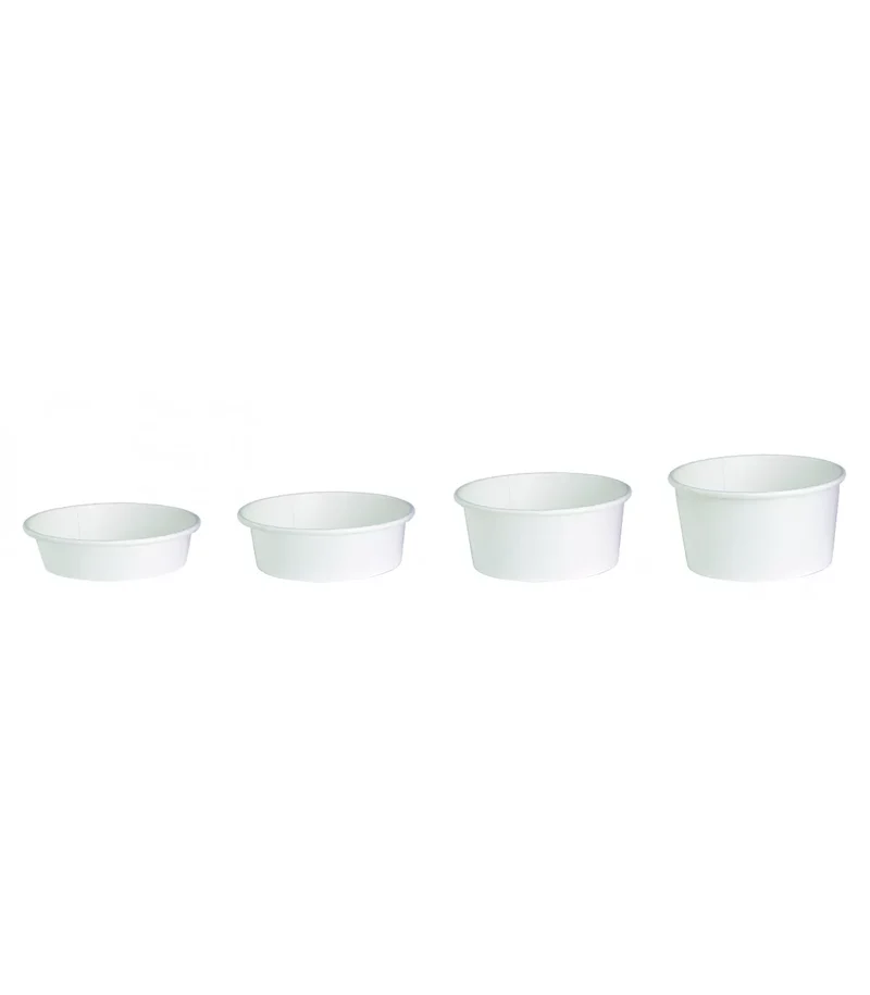 Ensaladera Blanca Cartón 1000 ml + Tapa rPET Antivaho (200 unid/caja) (exclusivo online)