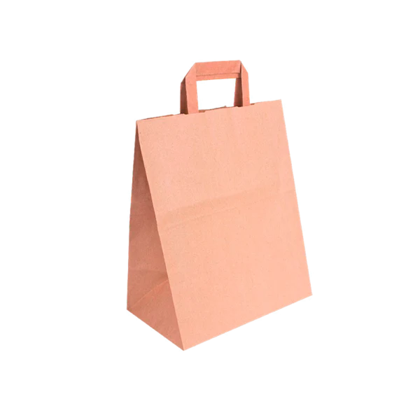 Bolsa Kraft Asa Plana S1 90gsm (26+14x32cm)