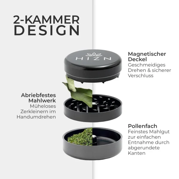 Hizen - HIZN Keramik Grinder 3-teilig 6,3 cm