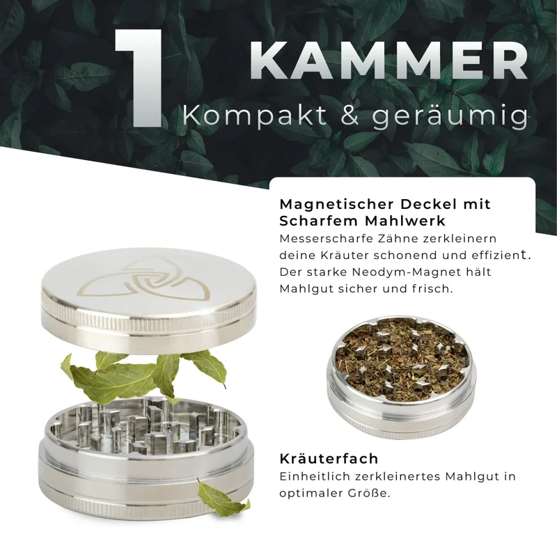 Hizen - Edelstahl Grinder 2-teilig glänzend