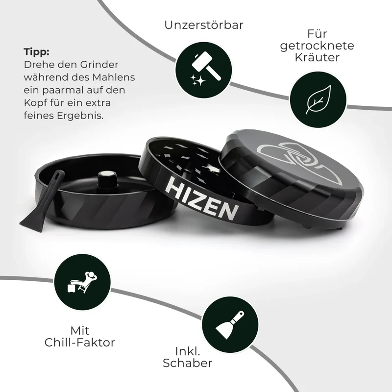 Hizen - Alu Grinder 3-teilig