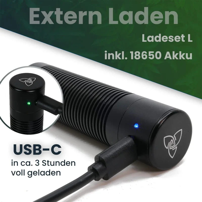 Hizen - USB-C Ladeset für 18650 Akkus