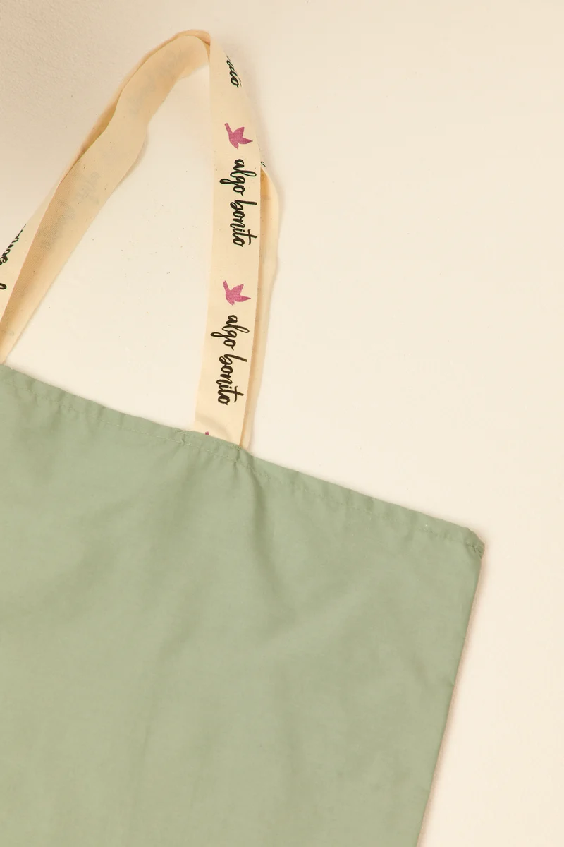 Tote bag 100% algodón aguamarina