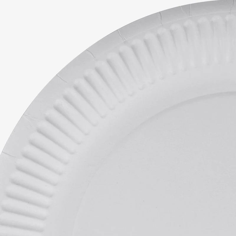 Plato Cartón Laminado Blanco 18 cm