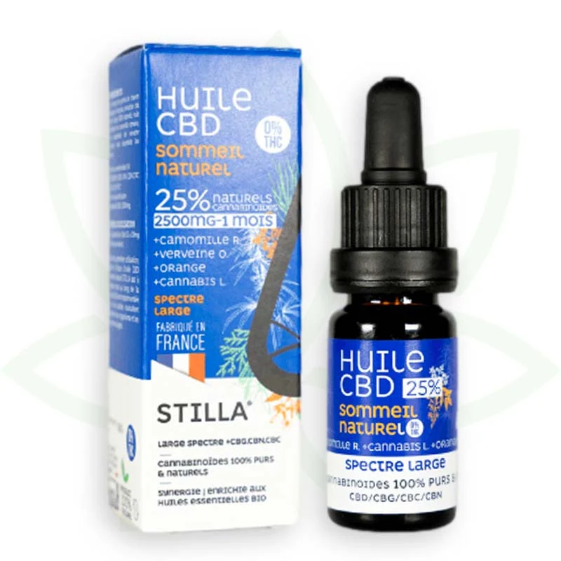 Natural Sleep 10ml - Aceite de CBD 5% a 25% - Estilla de amplio espectro