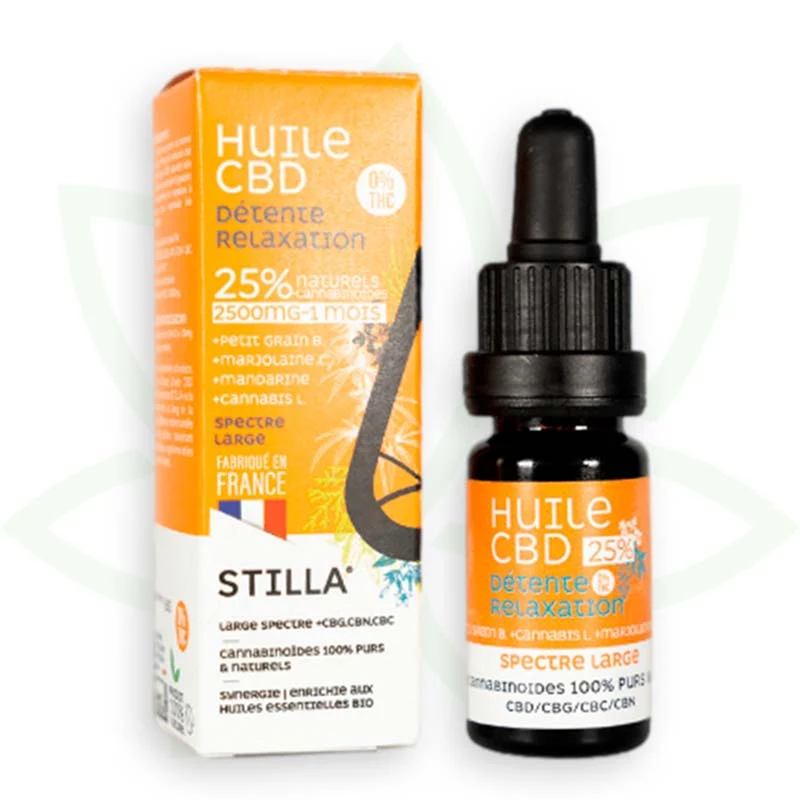 Relaxation 10ml - Aceite de CBD 5% a 25% - Estilla de amplio espectro