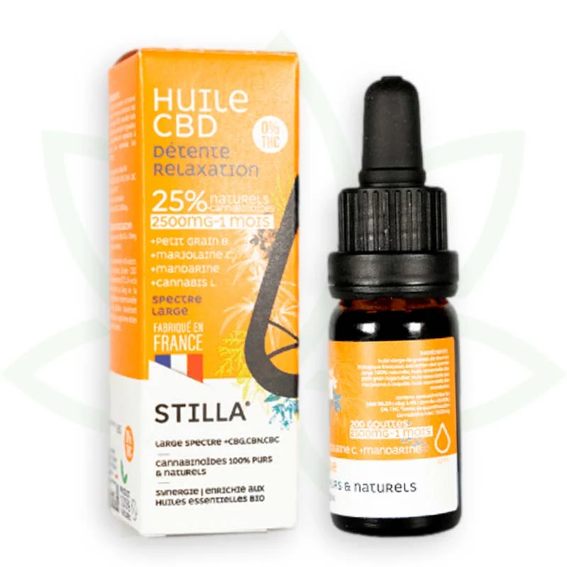 Relaxation 10ml - Aceite de CBD 5% a 25% - Estilla de amplio espectro