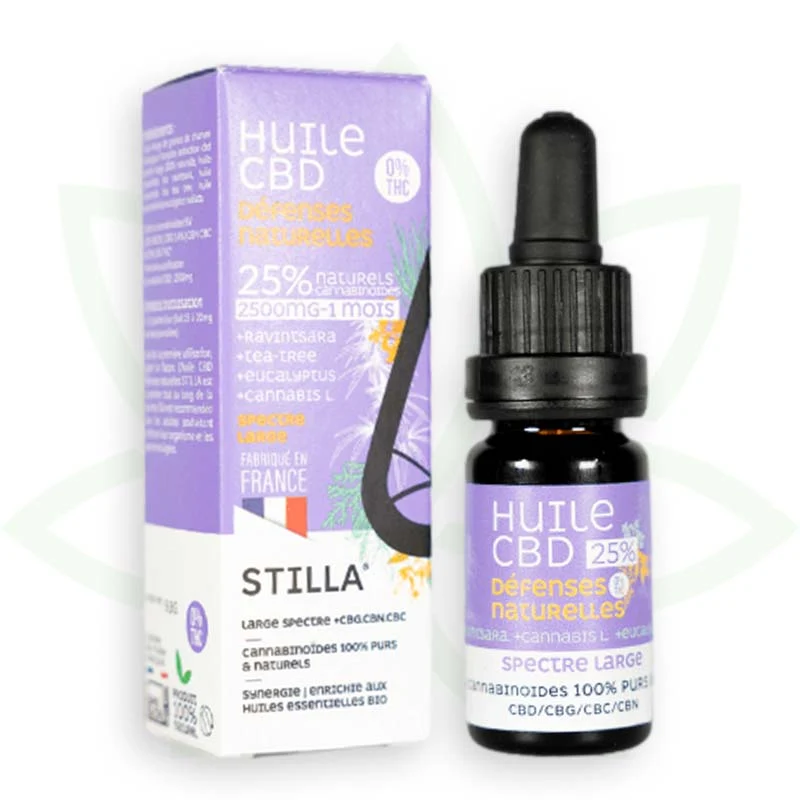 Natural Defences 10ml - Aceite de CBD 5% a 25% - Estilla de amplio espectro