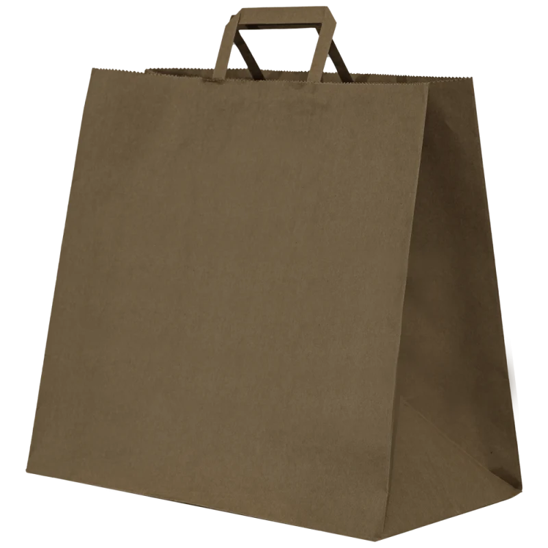 Bolsa Kraft Asa Plana M 90gsm (32+22x26cm)