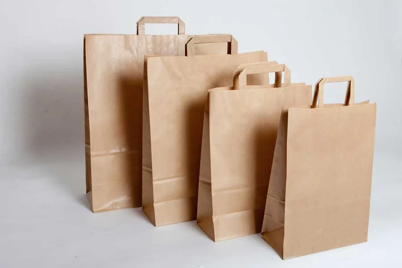Bolsa Kraft Asa Plana M 90gsm (32+22x26cm)