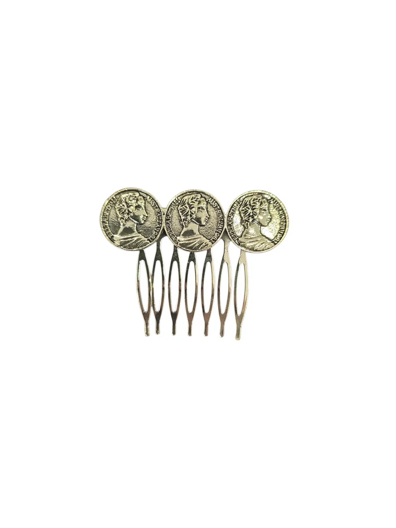 Peinecillo tres monedas oro viejo