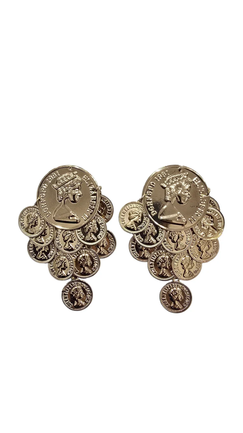 Pendiente moneda XL