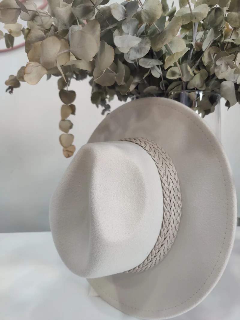 Sombrero Crudo Trenza Ancha
