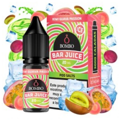Kiwi Guava Passion Ice 10ml (Sales de nicotina) (Bar Juice by Bombo)