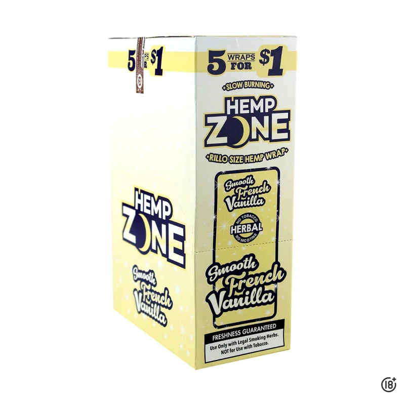🤍 Blunt Hemp Zone Smooth French Vanilla X5 – Sabor a vainilla francesa suave y natural