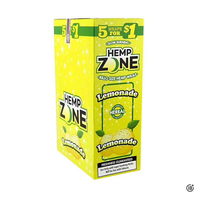 🍋 Blunt Hemp Zone Lemonade X5 – Refrescante sabor a limonada natural