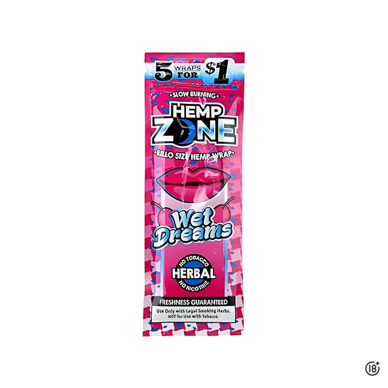 🍒 Blunt Hemp Zone Wet Dreams X5 (Cherry) – Sabor intenso y natural a cereza