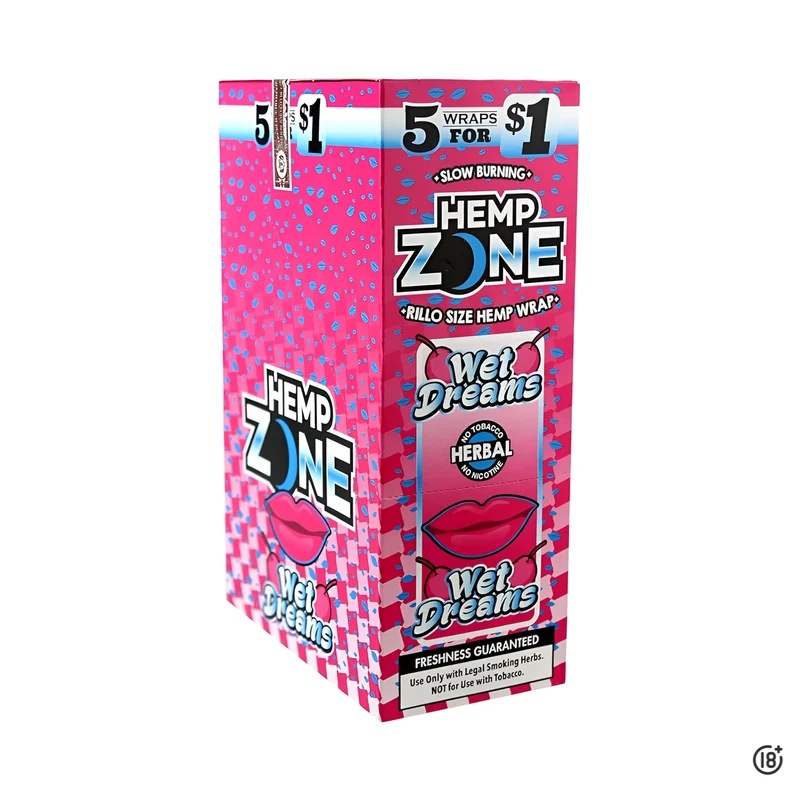🍒 Blunt Hemp Zone Wet Dreams X5 (Cherry) – Sabor intenso y natural a cereza