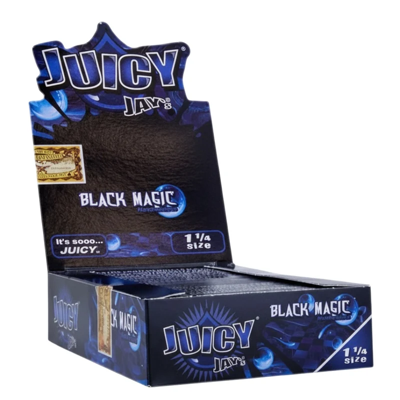 Juicy Jay's Black Magic 1¼ — Papel Mentolado de Cáñamo Puro
