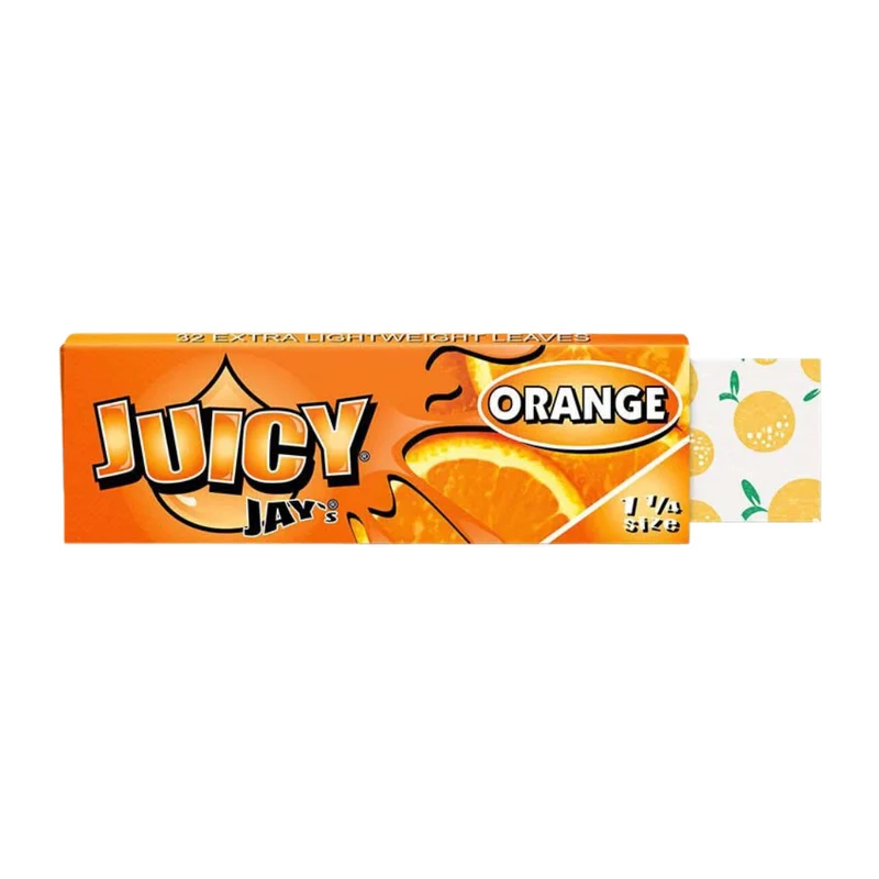 Juicy Jay's Naranja (Orange) 1¼ — Papel con Naranjas Impresas