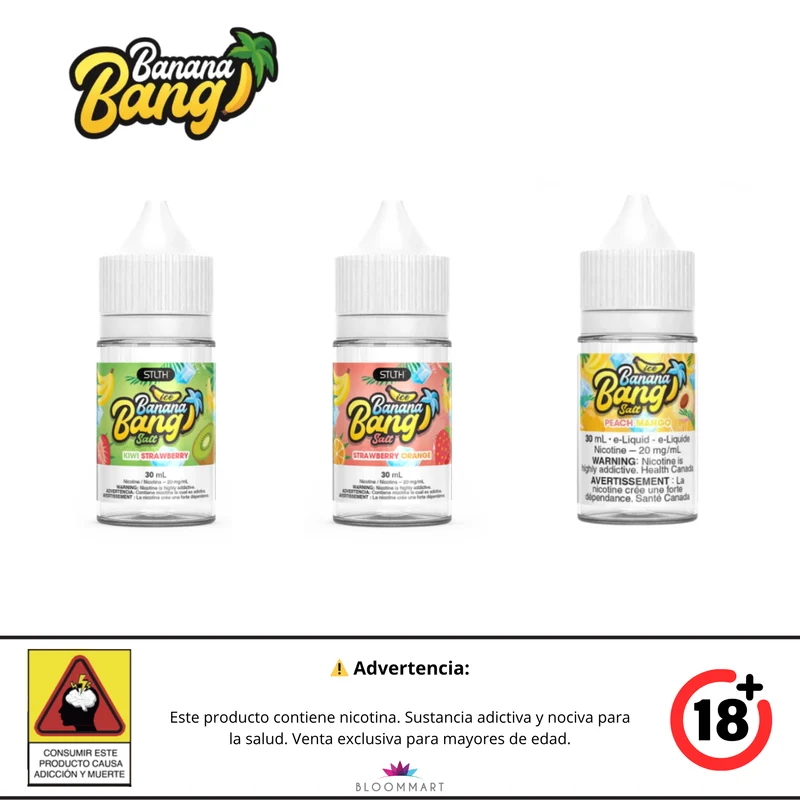 Banana Bang Ice · Sales de Nicotina 30 mL · STLTH
