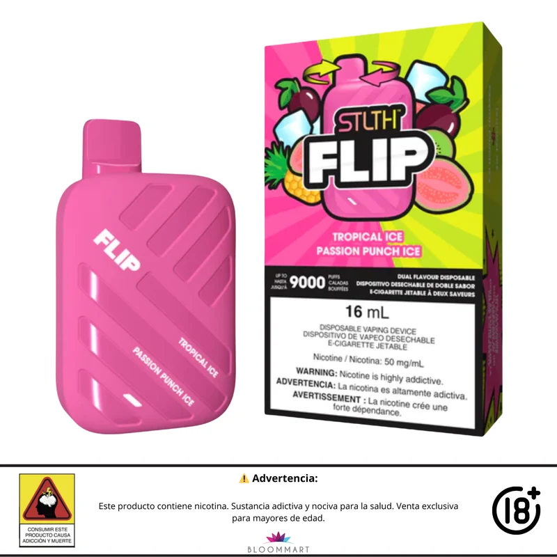 Vaporizador STLTH FLIP 9000 Puffs | Doble Sabor y Alta Potencia