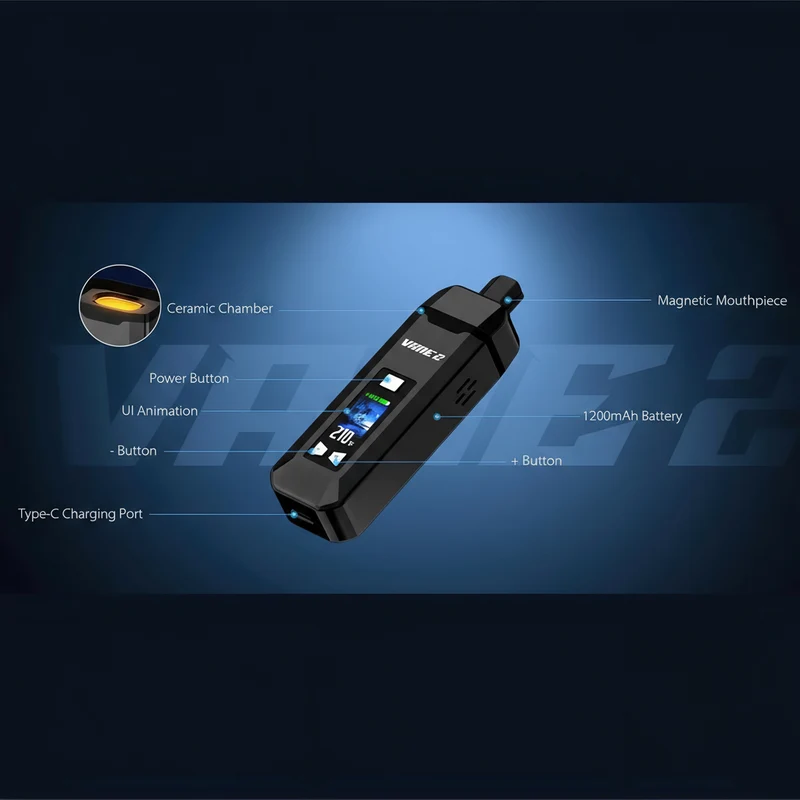 Vaporizador Yocan Vane 2 — Hierbas Secas con Pantalla OLED y Control de Temperatura