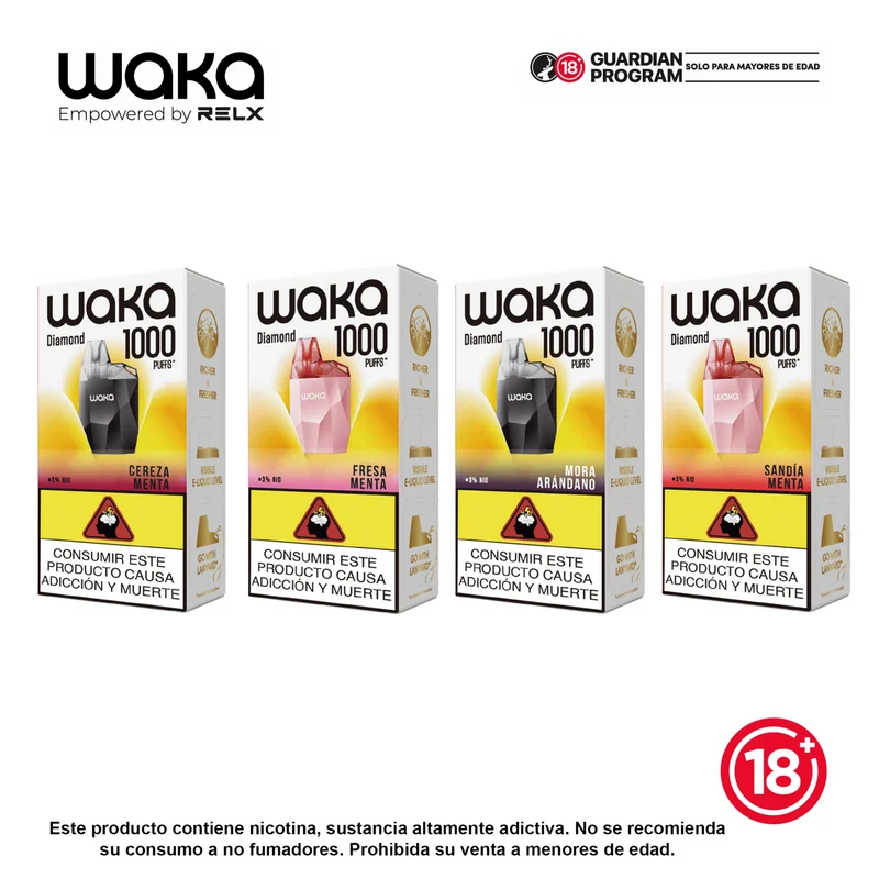 WAKA Mini Diamond 1000 Puffs — Vape Desechable Ultra Compacto