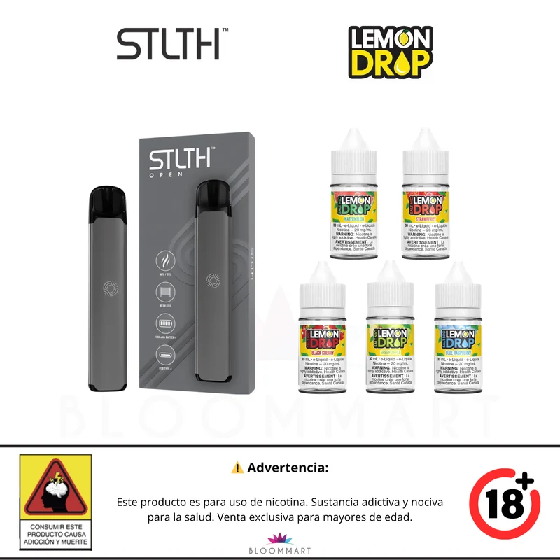 Kit STLTH OPEN + Lemon Drop Ice · Sales de Nicotina 30 mL