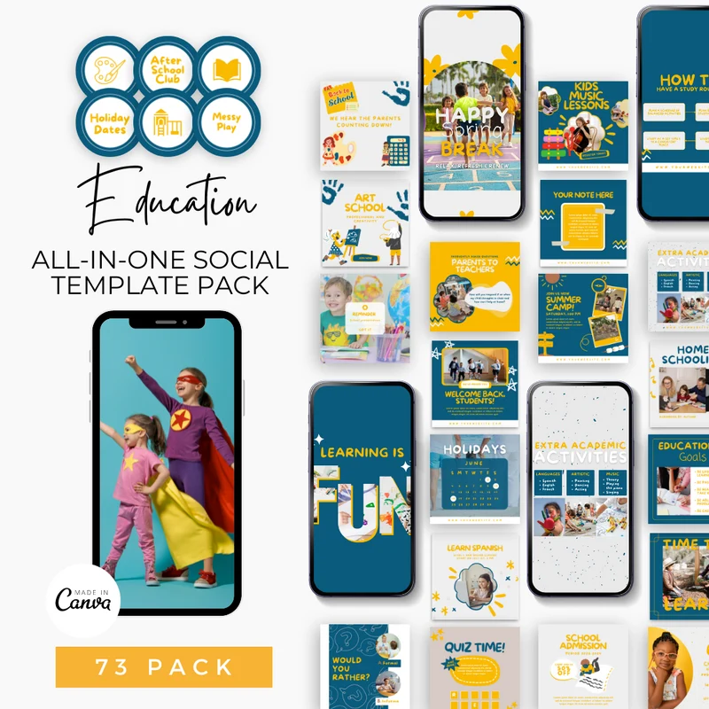 Education Social Media Post Kit
